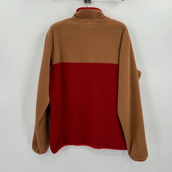 Patagonia Women's Lightweight Synchilla Snap-T Fleece Pullover XL Tan/Red #25455 - Picture 7 of 7